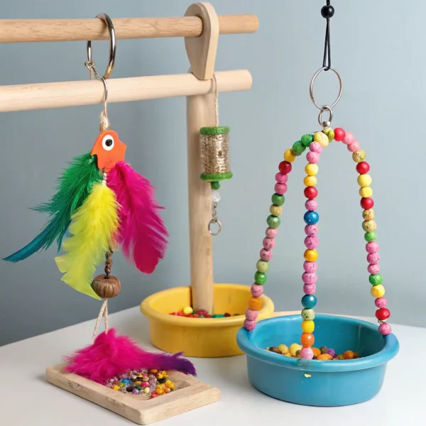 Bird Perch and Swing Set